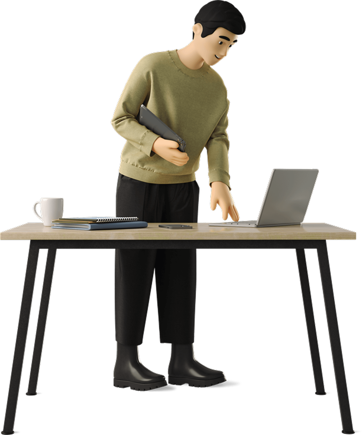 Person working at desk